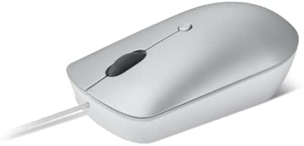 Lenovo 540 USB-C Wired Connection Computer Mouse for PC, Laptop, Computer with Windows or Chrome OS - Ambidextrous Design - 4 Button - Compact Size - Cloud Grey