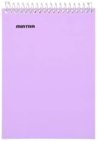 Mintra Office Small Spiral Notebooks (5x7 Top Spiral 4pk, Pastel)