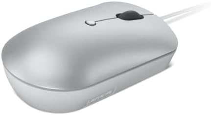 Lenovo 540 USB-C Wired Connection Computer Mouse for PC, Laptop, Computer with Windows or Chrome OS - Ambidextrous Design - 4 Button - Compact Size - Cloud Grey