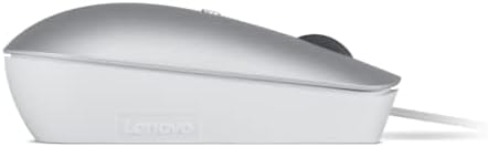 Lenovo 540 USB-C Wired Connection Computer Mouse for PC, Laptop, Computer with Windows or Chrome OS - Ambidextrous Design - 4 Button - Compact Size - Cloud Grey