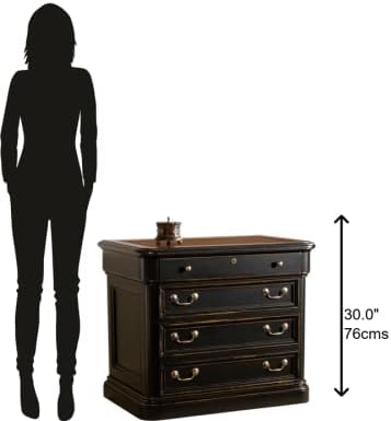 Hekman Furniture Louis Philippe Executive File Cabinet – Solid Wood Office File Storage Cabinet with Drawers Traditional 2 Drawer Wooden Filing Cabinets for Home Office Locking Legal Size