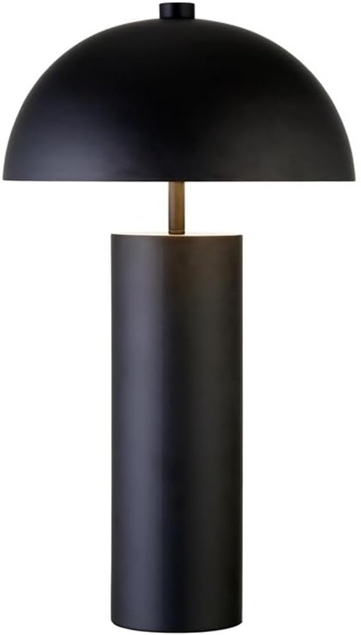 York 27" Tall Table Lamp with Metal Shade in Blackened Bronze/Blackened Bronze