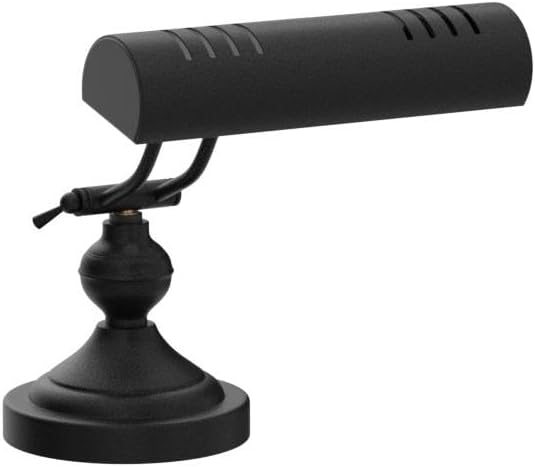 Home Intuition Classic Antique Retro Adjustable Leaning Piano Lamp Banker Desk Light with LED Bulb Included (Matte Black)