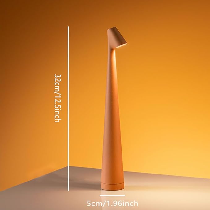 Portable LED Table Lamp With Touch Sensor, 3-Levels Brightness Metal Desk Light, 3 Color Touch Control Rechargeable Night Light for Bedside and Dining Room (White)