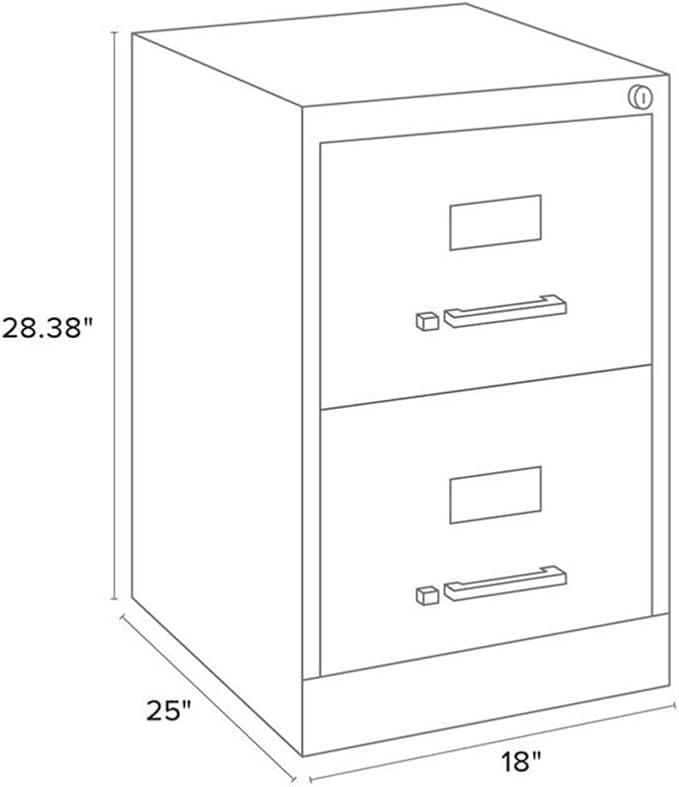 Scranton & Co 25" 2-Drawer Metal Legal Width Vertical File Cabinet in Beige