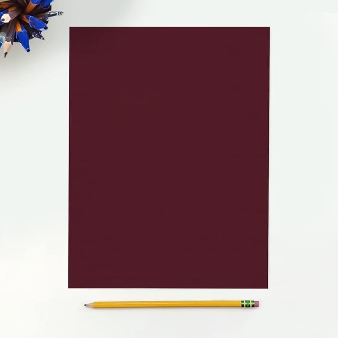LUXPaper 8.5" x 11" Cardstock | Letter Size | Burgundy Linen | 100lb. Cover (183lb. Text) | 250 Qty