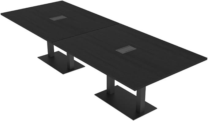 SKUTCHI DESIGNS INC. 10 Person Conference Room Table and Chairs Bundle | 10' Rectangle Conference Series Table and 10 AME Executive Chairs |Harmony Series