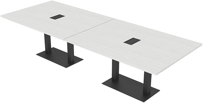 SKUTCHI DESIGNS INC. 10 Person Conference Room Table and Chairs Bundle | 10' Rectangle Conference Series Table and 10 AME Executive Chairs |Harmony Series