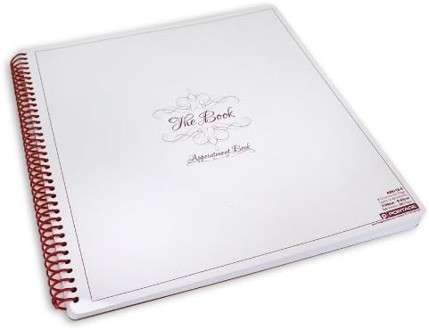 Portage 6 Column Appointment Book - Large 12.75" x 13.5" Daily & Hourly Planner - Spiral Notebook Organizer for Scheduling Appointments