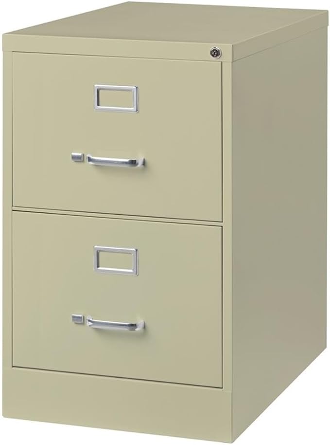 Scranton & Co 25" 2-Drawer Metal Legal Width Vertical File Cabinet in Beige