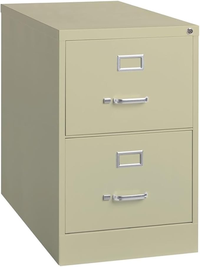Scranton & Co 25" 2-Drawer Metal Legal Width Vertical File Cabinet in Beige