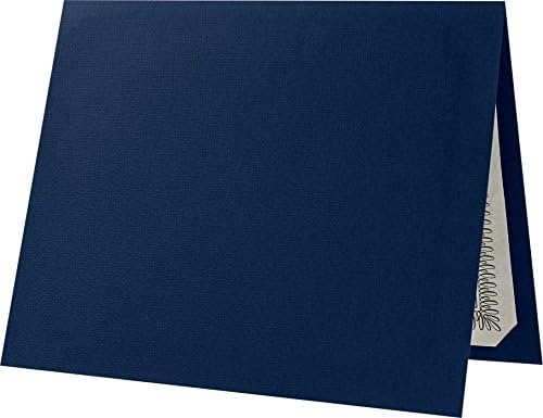 LUXPaper Certificate Holders for 8 1/2 x 11 Certificates or Documents in 100 lb. Nautical Blue Linen, Display Folder for Paper Awards, 100 pack, Holder Size 9 1/2 x 12 (Blue)