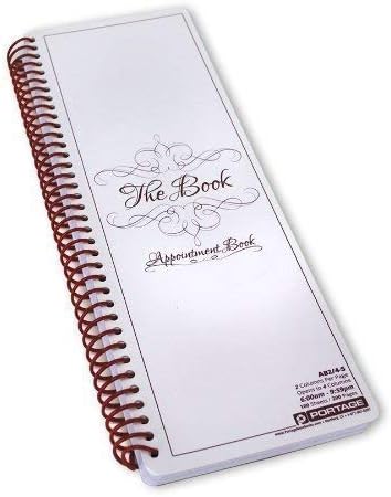 Notebook Planner, Appointment Book –5" x 13.5" Large Undated 2025 Planner, Daily & Hourly Planner – Spiral Notebook Organizer for Scheduling Appointments (2 Columns)