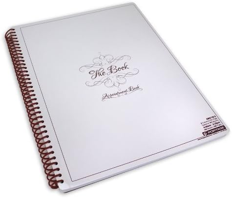 Notebook Planner, 4 Column Appointment Book – Large 8.5" x 13.5" Undated 2025 Planner, Daily & Hourly Planner in 15 Minute Increments – Spiral Notebook Organizer for Scheduling Appointments (4 Columns)