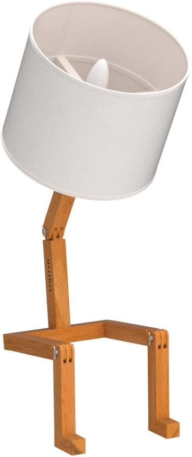 HAITRAL Cute Desk Lamp - Creative Table Lamp with Wood Base Changeable Shape Desk Lamp for Bedroom, Study, Office, Kids Room
