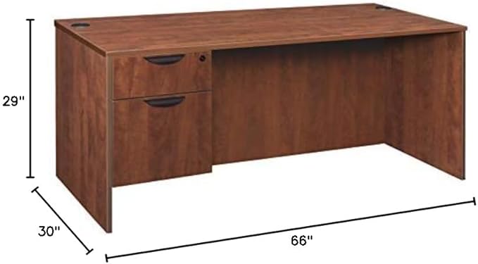 Regency Legacy Single Pedestal Desk, 66" x 30", Cherry