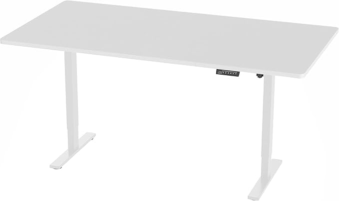 VIVO Large Electric 83 x 30 in Standing Desk, Memory Height Adjustment, 1B Series, White Top White Frame, DESK-KIT-1W8W