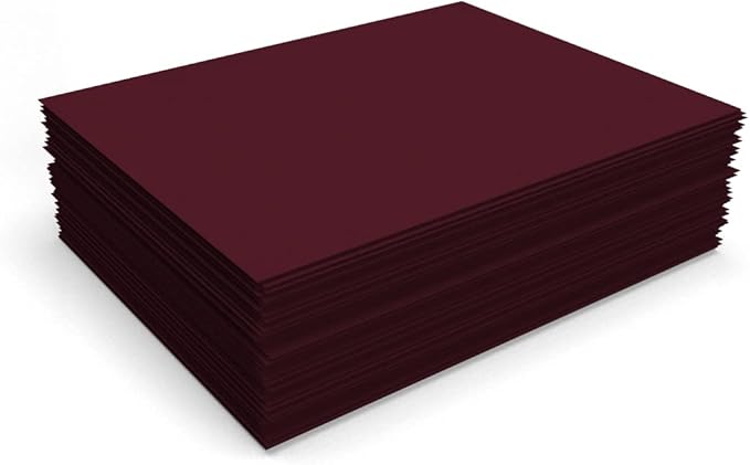 LUXPaper 8.5" x 11" Cardstock | Letter Size | Burgundy Linen | 100lb. Cover (183lb. Text) | 50 Qty