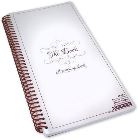 Notebook Planner, Appointment Book – Large 7" x 13.5" Undated 2025 Planner, Daily & Hourly Planner – Spiral Notebook Organizer for Scheduling Appointments (3 Columns)