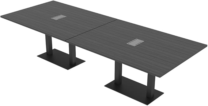 SKUTCHI DESIGNS INC. 10 Person Conference Room Table and Chairs Bundle | 10' Rectangle Conference Series Table and 10 AME Executive Chairs |Harmony Series
