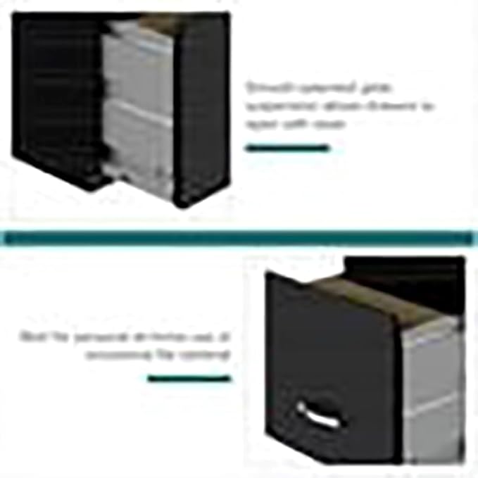 Pemberly Row 18" 3-Drawer Modern Metal Organizer File Cabinet in Black