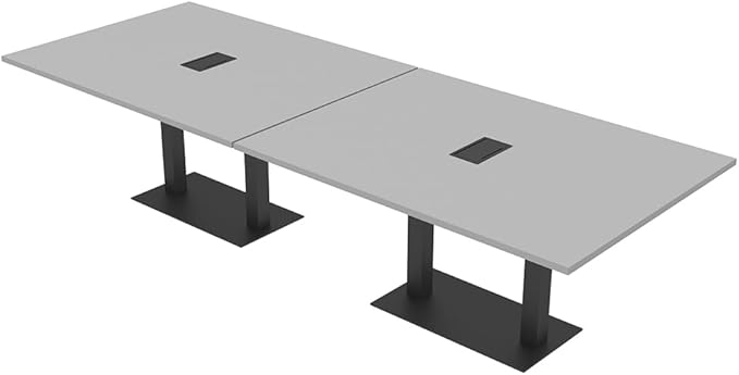 SKUTCHI DESIGNS INC. 10 Person Conference Room Table and Chairs Bundle | 10' Rectangle Conference Series Table and 10 AME Executive Chairs |Harmony Series
