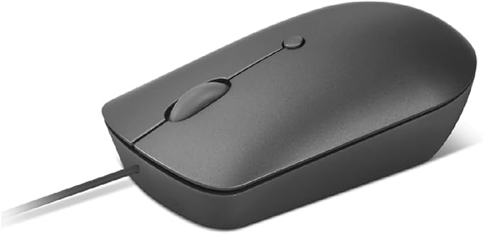 Lenovo 540 USB-C Wired Connection Computer Mouse for PC, Laptop, Computer with Windows or Chrome OS - Ambidextrous Design - 4 Button - Compact Size -Storm Grey