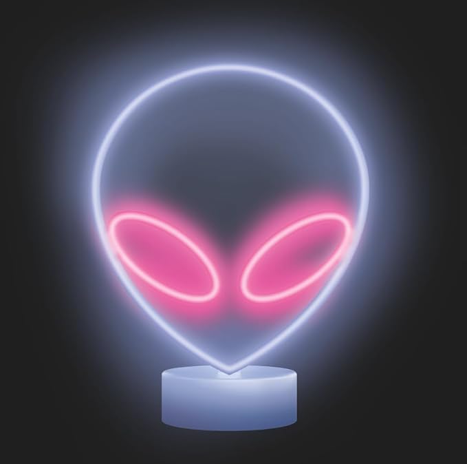 Alien LED Lamp, Versatile Power Options, Festive Design, Colorful Desktop Lighting, Vibrant Alien Lamp, Kids Room Decor, Fun LED Lamp for Bedroom Dorm Gameroom Themed Rooms