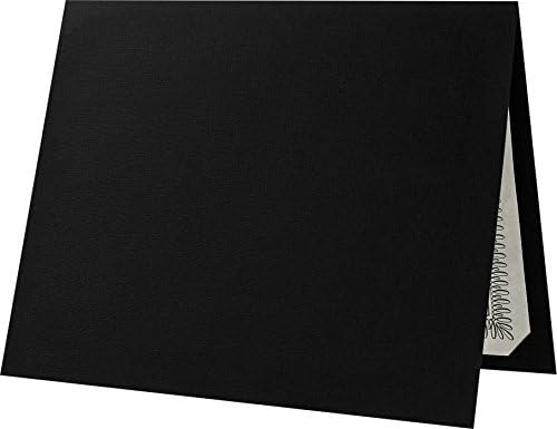 LUXPaper 9.5" x 12" Certificate Holders | Black Linen | 100lb. Cover | 250 Qty