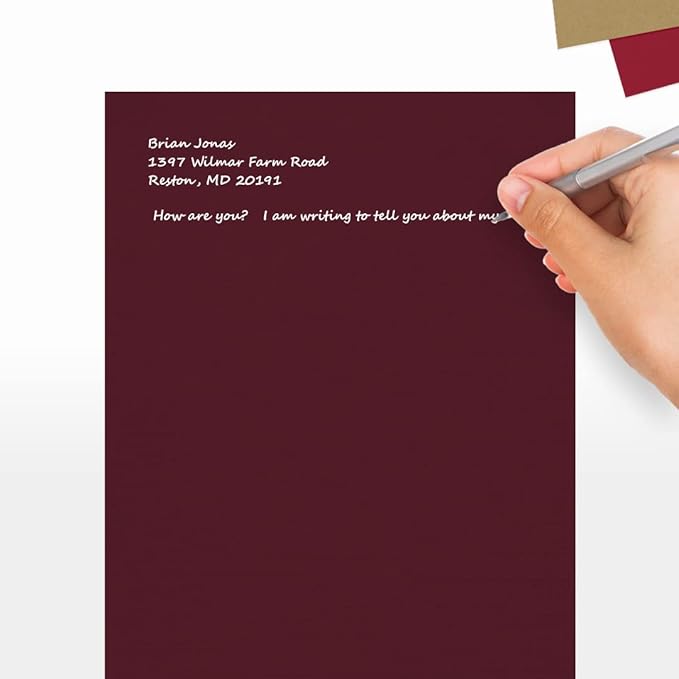 LUXPaper 8.5" x 11" Cardstock | Letter Size | Burgundy Linen | 100lb. Cover (183lb. Text) | 250 Qty