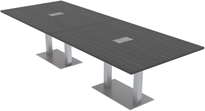 SKUTCHI DESIGNS INC. 10 Person Conference Room Table and Chairs Bundle | 10' Rectangle Conference Series Table and 10 AME Executive Chairs |Harmony Series