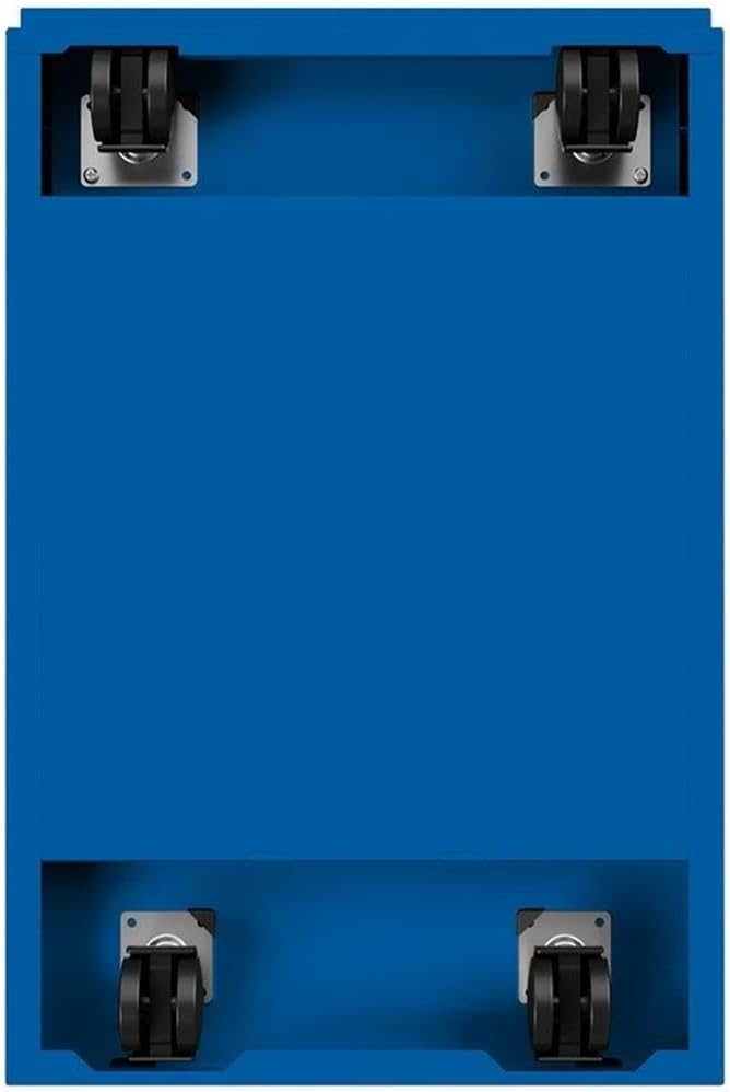 Pemberly Row 20" 2-Drawer Modern Metal Mobile Pedestal File Cabinet in Blue