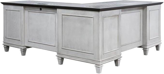 Martin Furniture Pedestal Desk, White