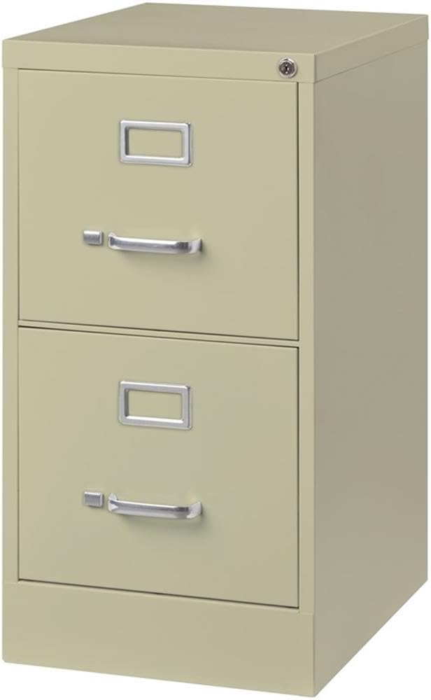 Scranton & Co 22" 2-Drawer Metal Letter Width Vertical File Cabinet in Beige