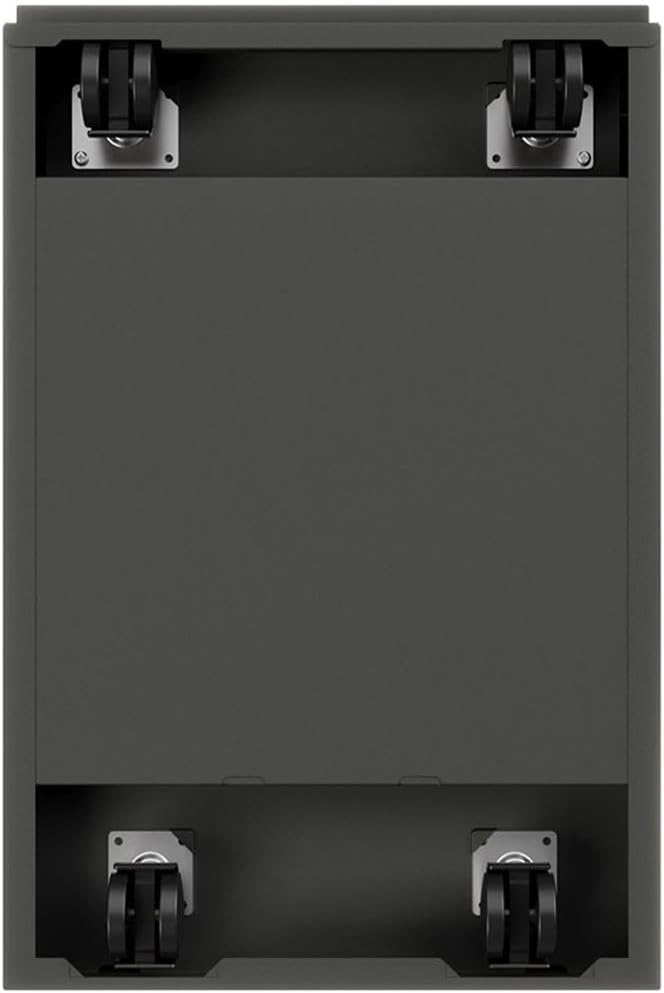 Pemberly Row 2 Drawers 27.75" Vertical Charcoal Metal Filing Cabinet Lockable Pre-Assembled Stationary Letter Size for Home, Office