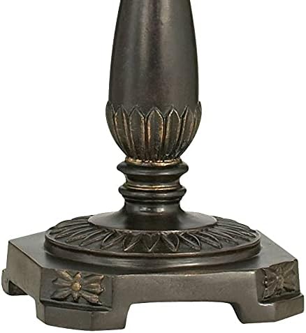 Regency Hill Andrea Rustic Traditional Natural Cottage Swing Arm Desk Lamp 22 1/2" High with USB Charging Port Bronze Metal Faux Leather Shade for Living Room Bedroom House Bedside Nightstand