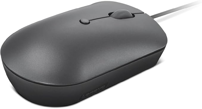Lenovo 540 USB-C Wired Connection Computer Mouse for PC, Laptop, Computer with Windows or Chrome OS - Ambidextrous Design - 4 Button - Compact Size -Storm Grey