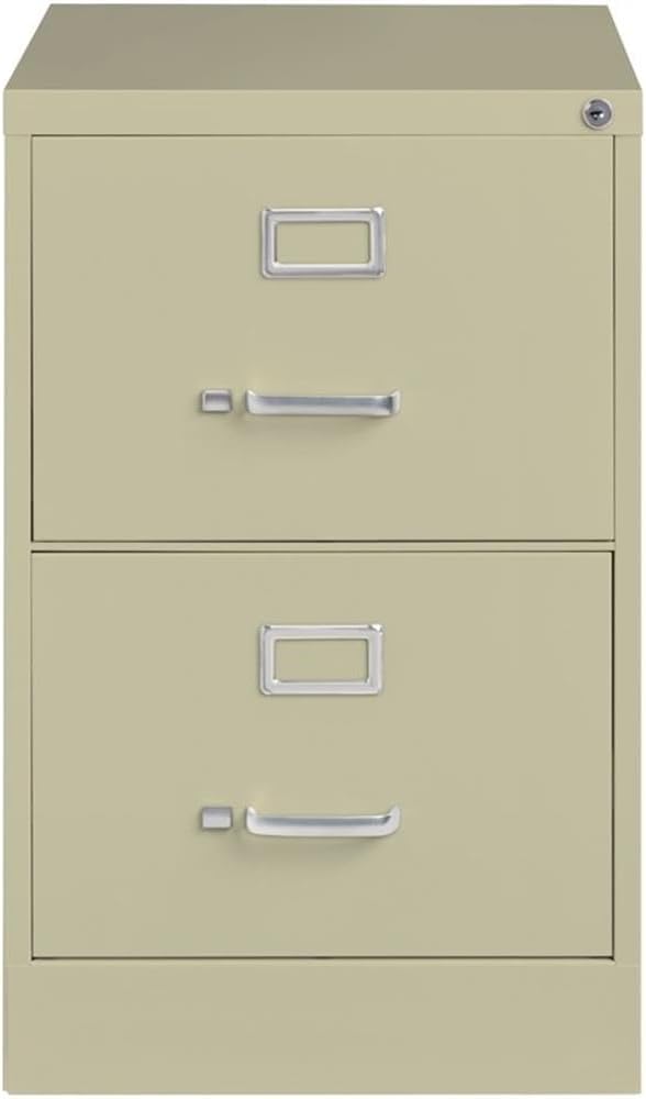 Scranton & Co 25" 2-Drawer Metal Legal Width Vertical File Cabinet in Beige