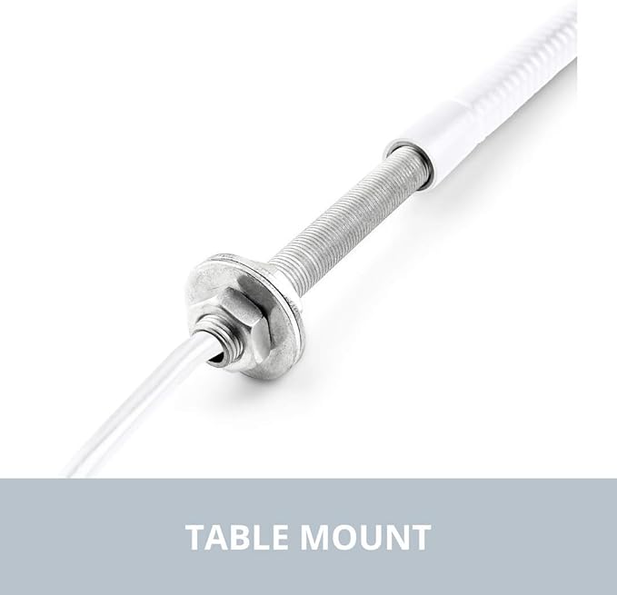 Reliable UberLight™ Flex 1100TL Hard Wired Task Light – LED Portable Light with Table Mount, 26.5” Flexible Gooseneck, 270° Rotational Head, 9 Light Settings, and up to 60,000 Hours of Use