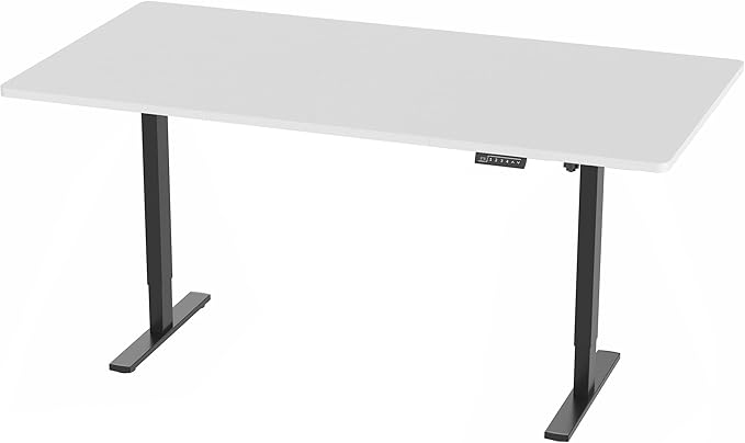 VIVO Large Electric 83 x 30 in Standing Desk, Memory Height Adjustment, 1B Series, White Top Black Frame, DESK-KIT-1B8W