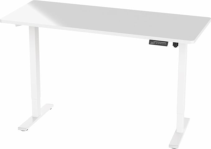 VIVO Electric Dry Erase 60 x 24 in Standing Desk, Memory Height Adjustment, 1B Series, Whiteboard Top White Frame, DESK-KIT-1W6WE