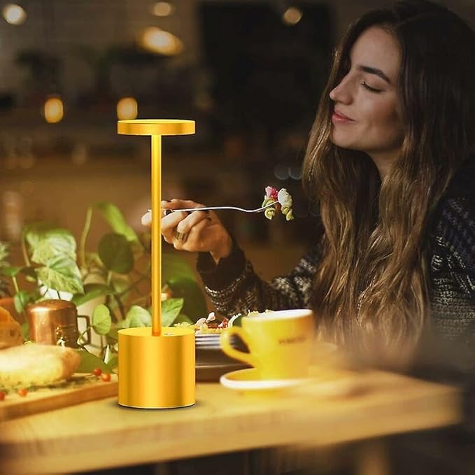 MIOBLUE Cordless Table Lamp, Rechargeable Table Lamp LED Touch Light, 3 Color Modes Desk lamp, Stepless Dimmable Battery Powered Lamp, Usage for Table Light for Dinner, Patio, Restaurant, Bedroom