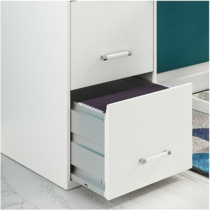 Hirsh Space Solutions 18" Deep Modern Metal Organizer File Cabinet with Cam Lock, 3-Drawer, Letter-Size, for Small Home/Home Office in Yellow