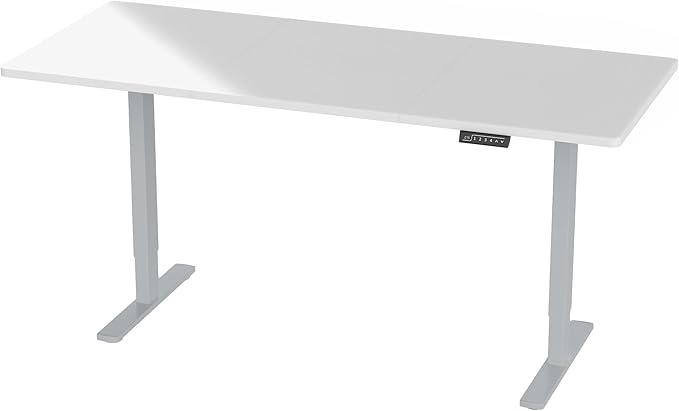 VIVO Electric Dry Erase 71 x 30 in Standing Desk, Memory Height Adjustment, 1B Series, Whiteboard Top Gray Frame, DESK-KIT-1G7WE