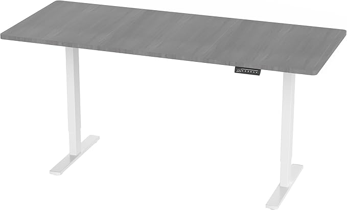 VIVO Electric 71 x 30 in Standing Desk, Memory Height Adjustment, 1B Series, Dark Gray Top White Frame, DESK-KIT-1W7G