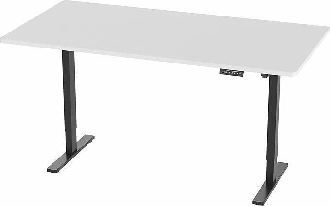 VIVO Electric 71 x 36 in Standing Desk, Memory Height Adjustment, 1B Series, White Top Black Frame, DESK-KIT-1B7W-36