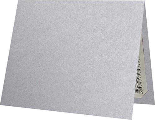 LUXPaper 9.5" x 12" Certificate Holders | Silver Metallic | 105lb. Cover | 50 Qty