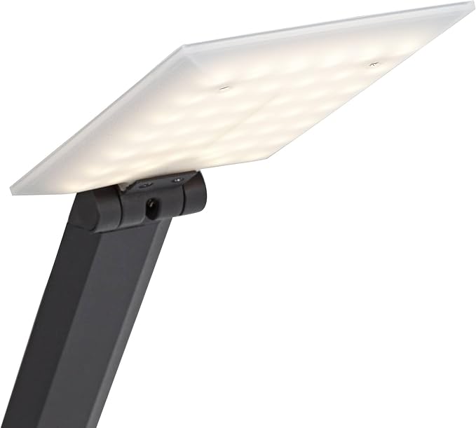 Possini Euro Design Rayven 22" High Single Modern Metal Desk Lamp Adjustable Height LED USB Port Black Finish Family Office Living Room Charging Bedroom Bedside Nightstand House Reading
