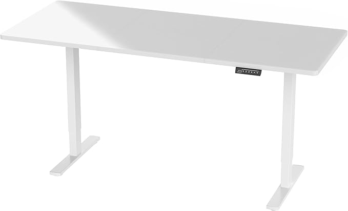 VIVO Electric Dry Erase 71 x 30 in Standing Desk, Memory Height Adjustment, 1B Series, Whiteboard Top White Frame, DESK-KIT-1W7WE