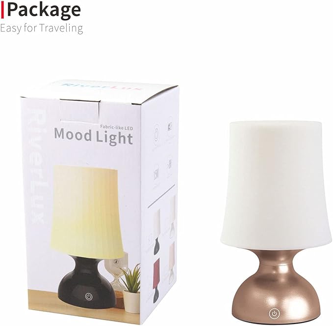 LED Gold and White Lamp,Battery Powered Night Light, Cordless Night Light, 100% Electrical Safety at Home, Minimalist Table Lamp, Decorative Gold Lamp